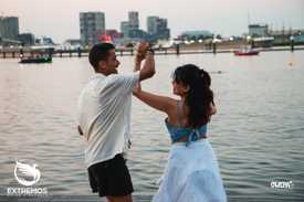 Dancing salsa by the Amsterdam waterfront
