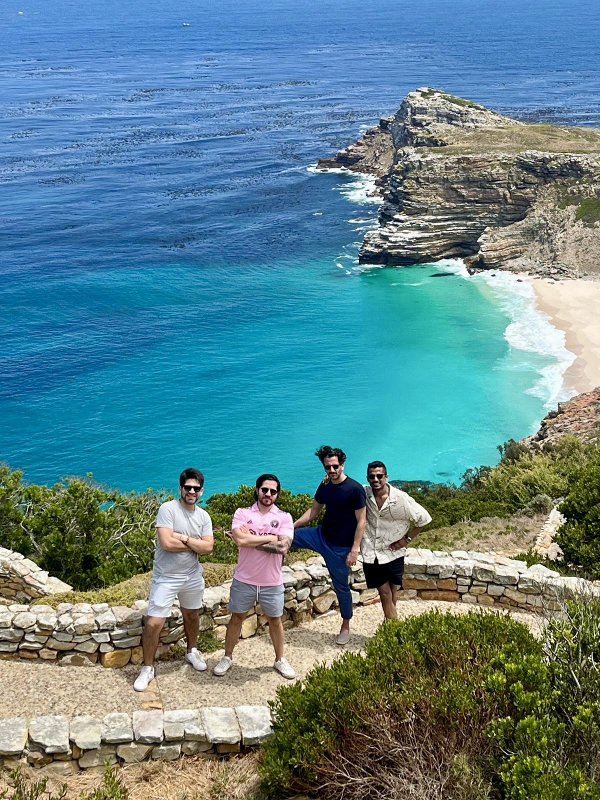 Friends at the Cape of Good Hope during MBA consulting project