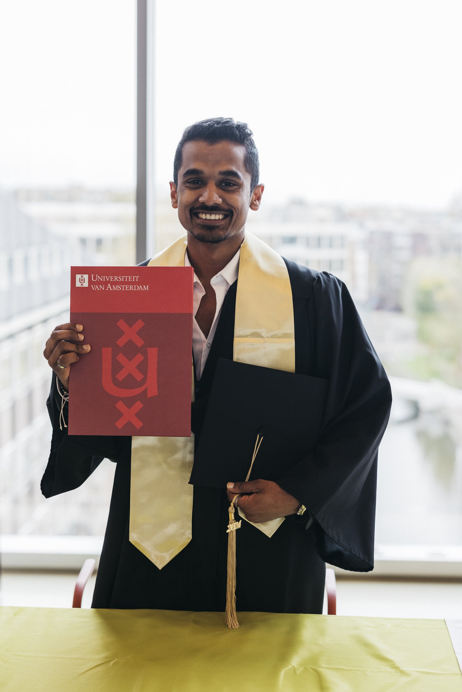 Kartik at UvA graduation — Universiteit van Amsterdam